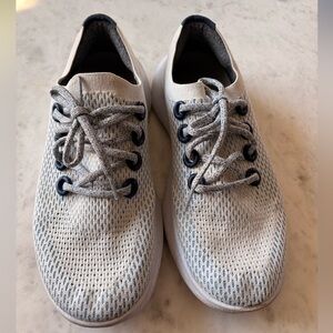 Allbirds Tree Dashers White and Blue Mesh Mens 9.5 Sneakers